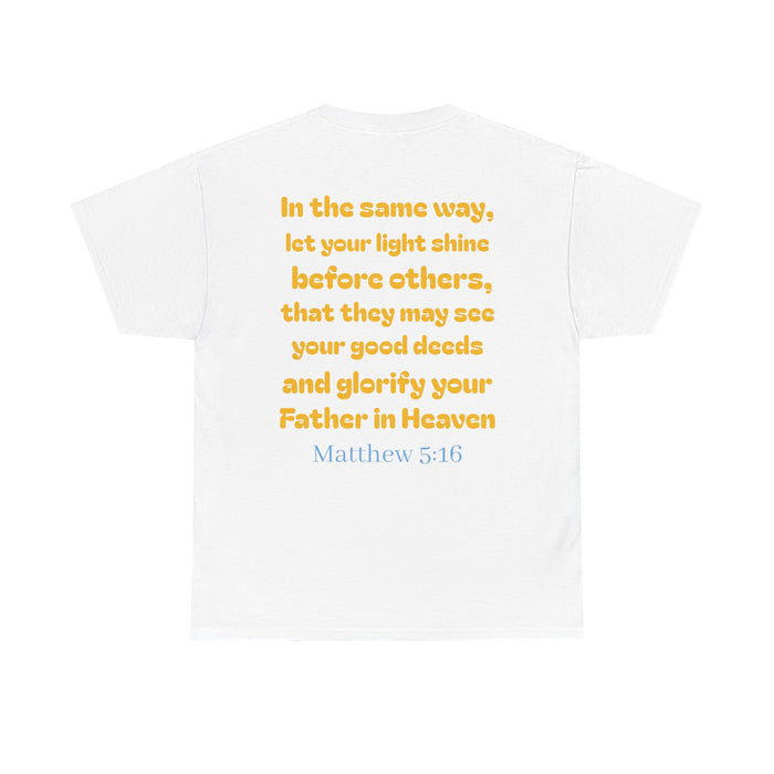 Inspirational Unisex Heavy Cotton Tee Matthew 5:16