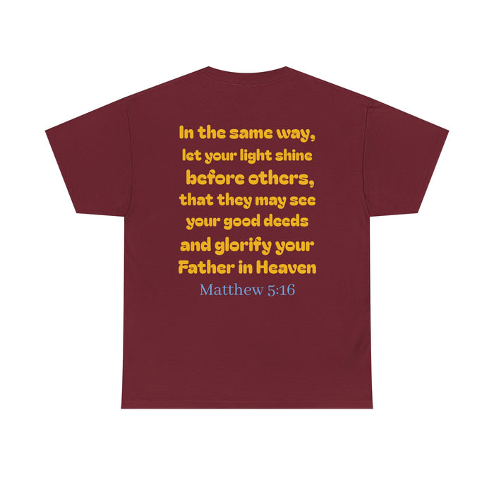 Inspirational Unisex Heavy Cotton Tee Matthew 5:16