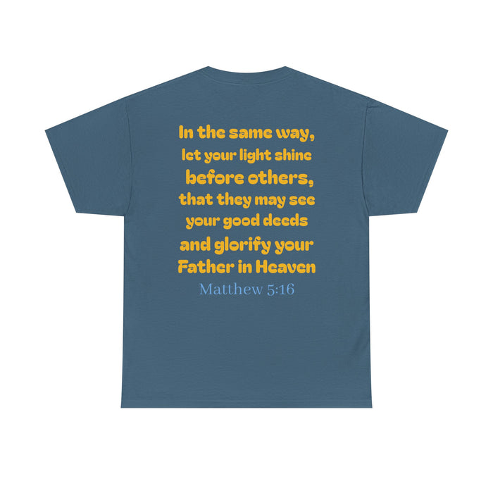 Inspirational Unisex Heavy Cotton Tee Matthew 5:16