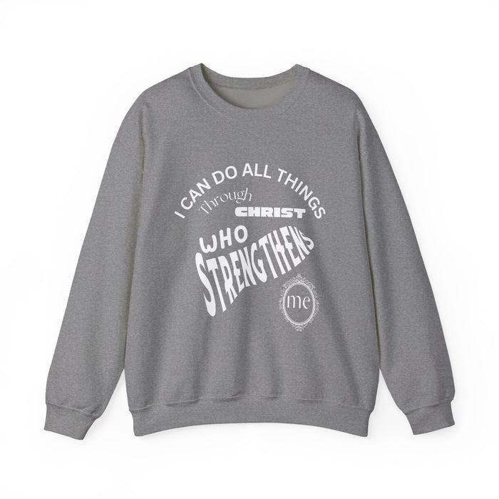 Inspirational Crewneck Sweatshirt Philippians 4:13