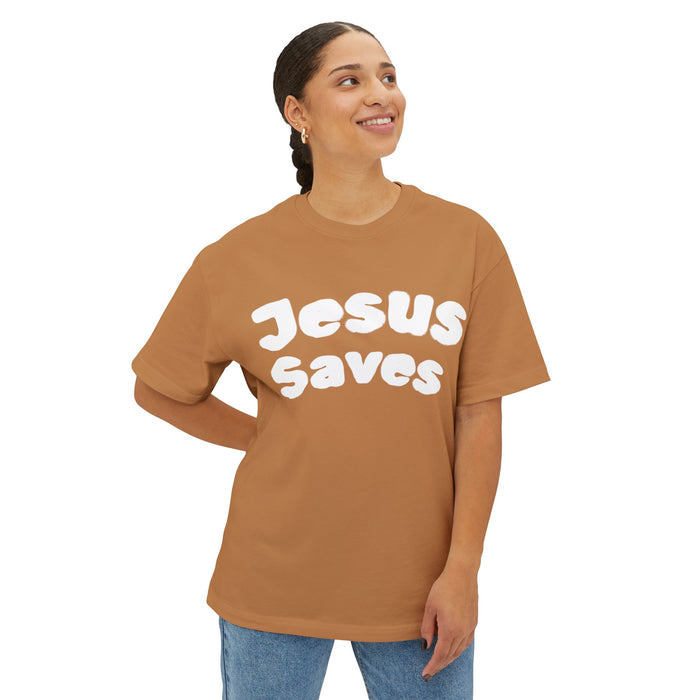 Jesus Saves Oversized Tee Apparel