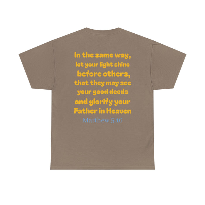 Inspirational Unisex Heavy Cotton Tee Matthew 5:16