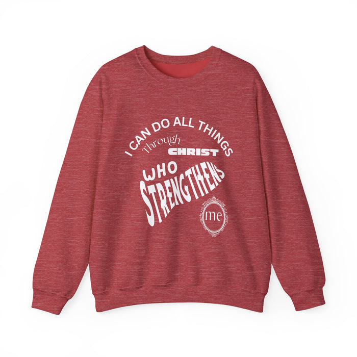 Inspirational Crewneck Sweatshirt Philippians 4:13