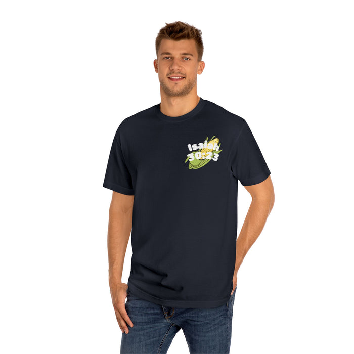 Unisex Inspirational Farm Tee Isaish 30:23