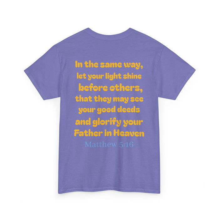 Inspirational Unisex Heavy Cotton Tee Matthew 5:16