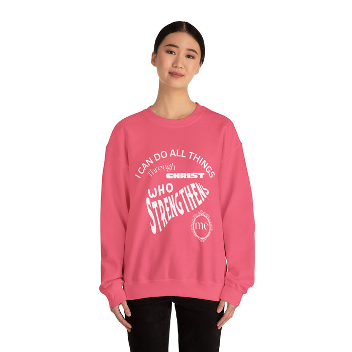 Inspirational Crewneck Sweatshirt Philippians 4:13