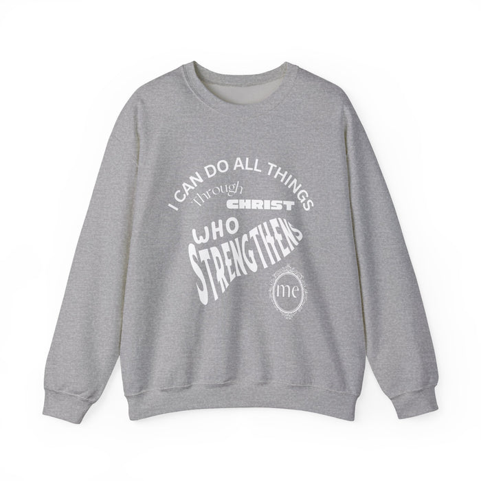 Inspirational Crewneck Sweatshirt Philippians 4:13
