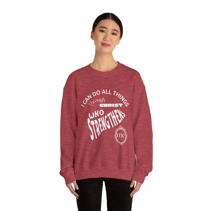Inspirational Crewneck Sweatshirt Philippians 4:13