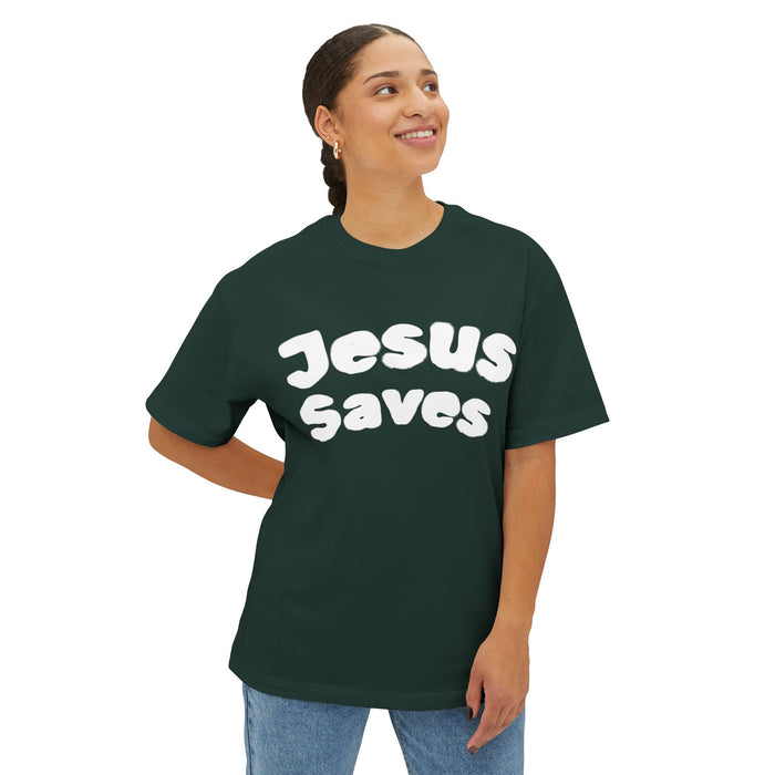 Jesus Saves Oversized Tee Apparel