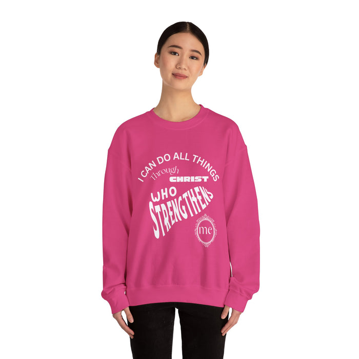 Inspirational Crewneck Sweatshirt Philippians 4:13
