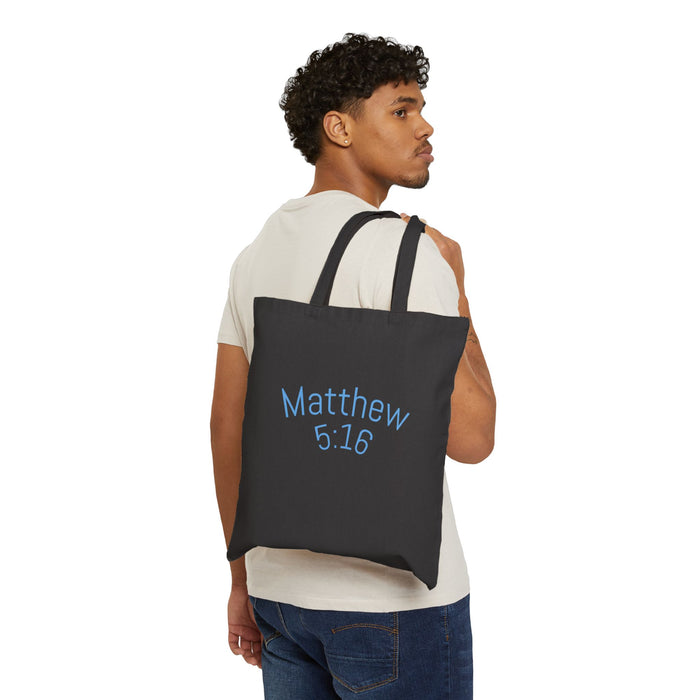 Inspirational Cotton Canvas Tote Bag - Let Your Light Shine