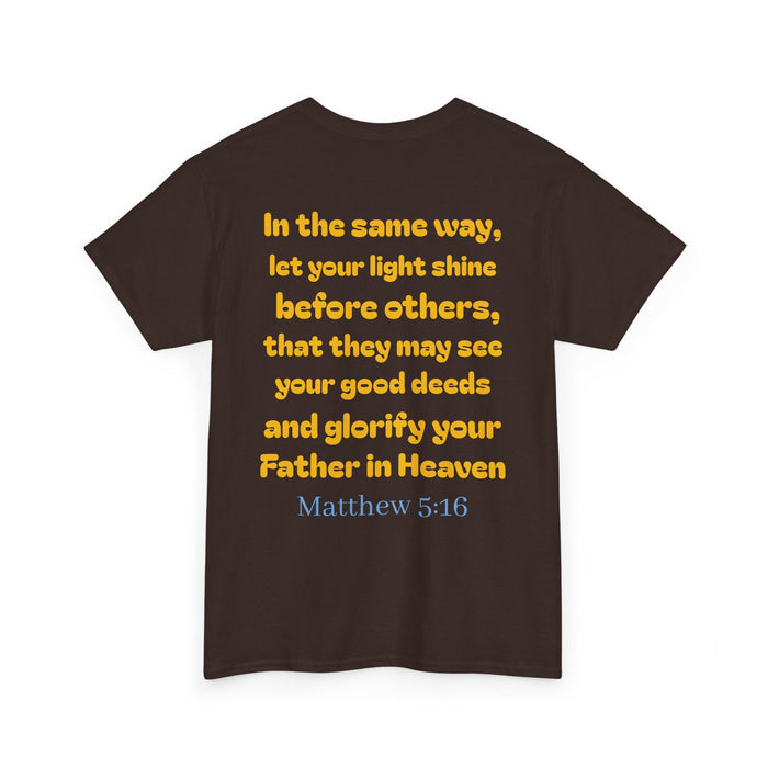 Inspirational Unisex Heavy Cotton Tee Matthew 5:16