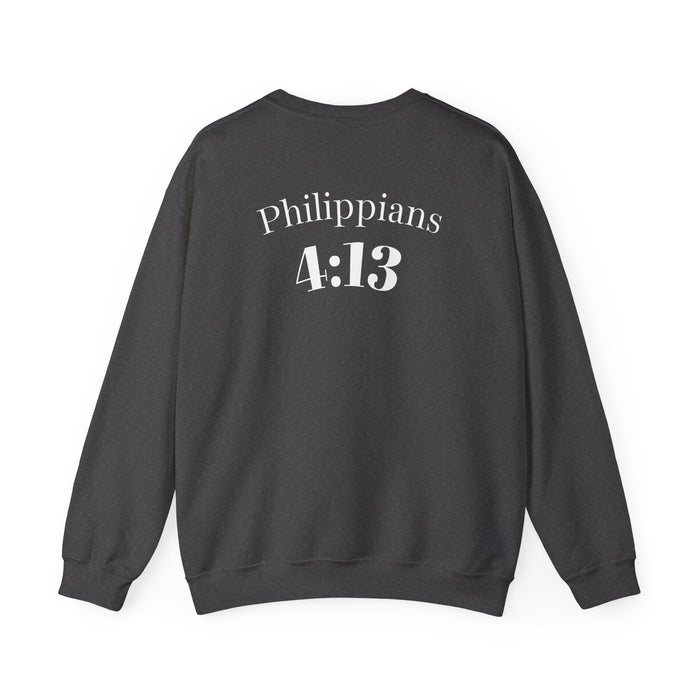 Inspirational Crewneck Sweatshirt Philippians 4:13