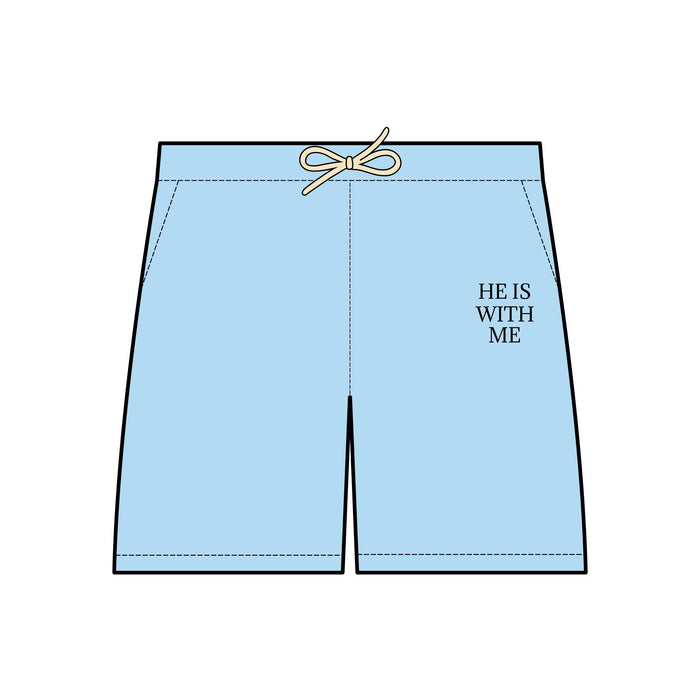 Unisex Fleece Sweat Shorts HE IS WITH ME