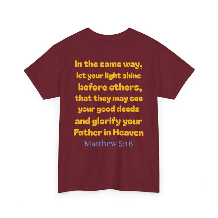 Inspirational Unisex Heavy Cotton Tee Matthew 5:16