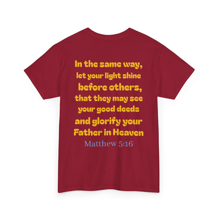 Inspirational Unisex Heavy Cotton Tee Matthew 5:16