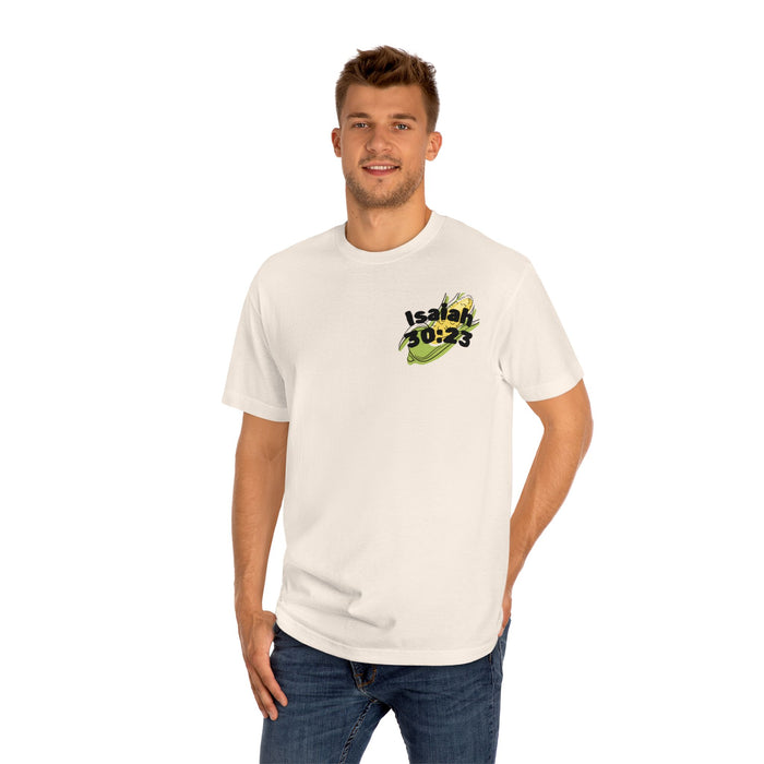 Unisex Inspirational Farm Tee Isaish 30:23