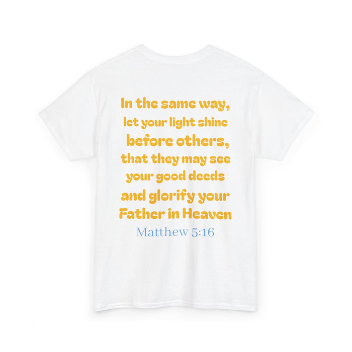Inspirational Unisex Heavy Cotton Tee Matthew 5:16