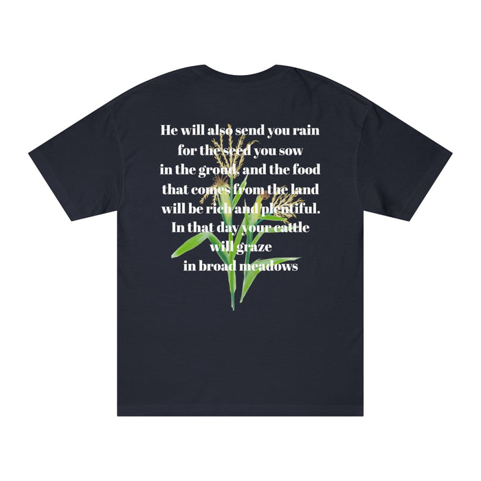 Unisex Inspirational Farm Tee Isaish 30:23