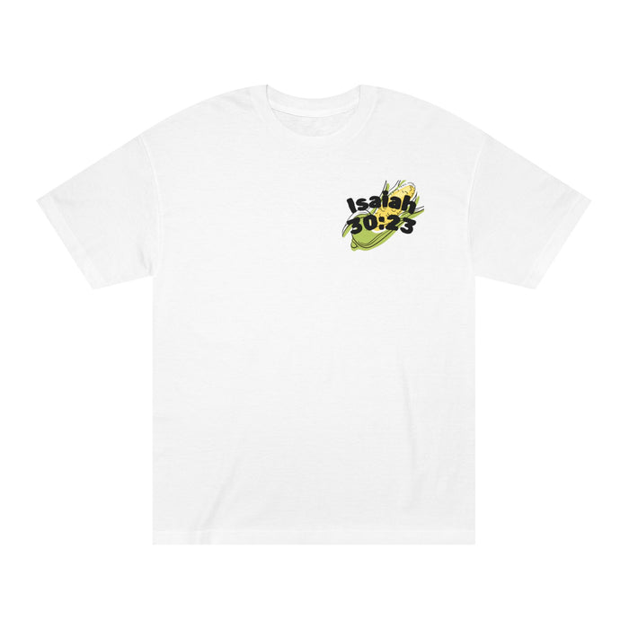 Unisex Inspirational Farm Tee Isaish 30:23