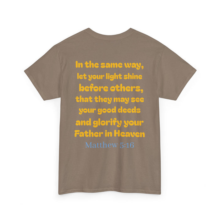 Inspirational Unisex Heavy Cotton Tee Matthew 5:16