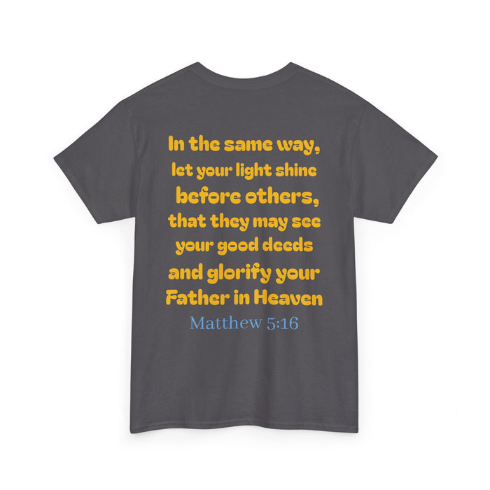 Inspirational Unisex Heavy Cotton Tee Matthew 5:16