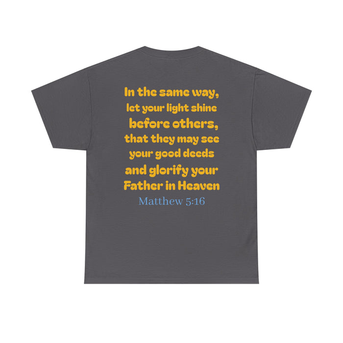 Inspirational Unisex Heavy Cotton Tee Matthew 5:16