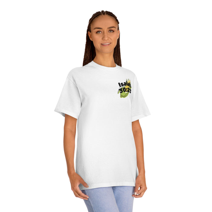 Unisex Inspirational Farm Tee Isaish 30:23