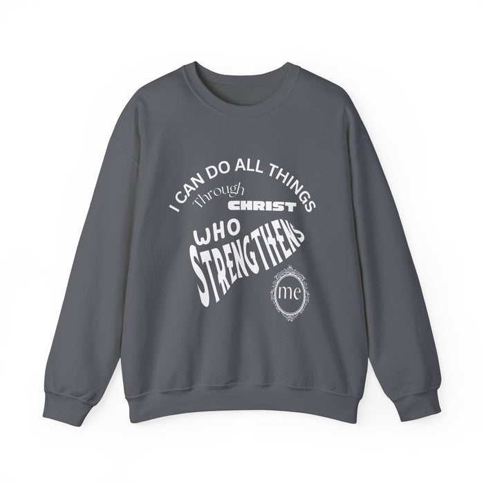 Inspirational Crewneck Sweatshirt Philippians 4:13