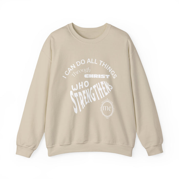 Inspirational Crewneck Sweatshirt Philippians 4:13