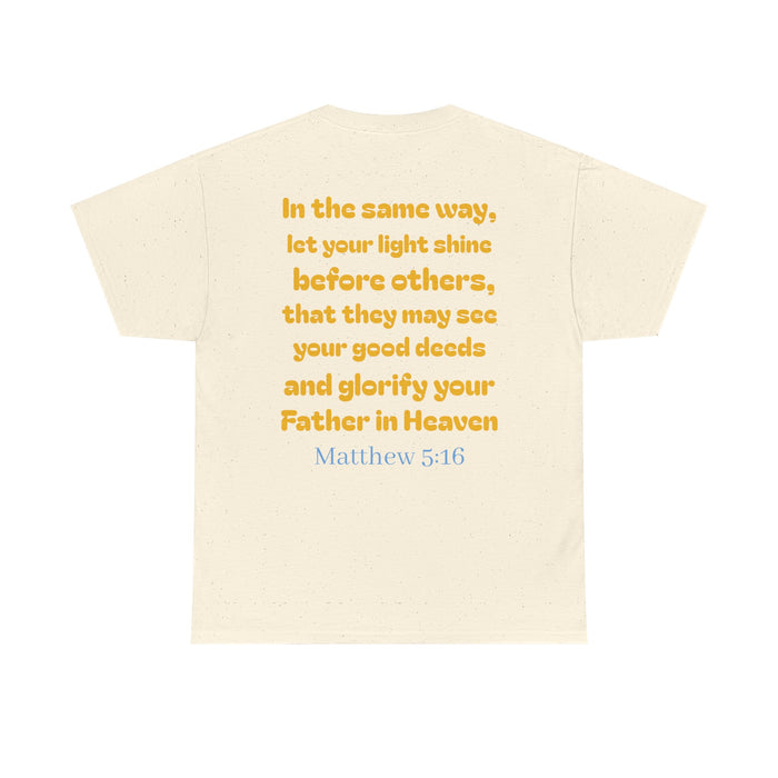 Inspirational Unisex Heavy Cotton Tee Matthew 5:16